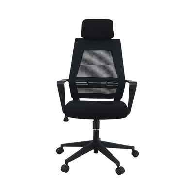 Swivel Ergo Smooth Mesh Seat Office Chair Black Nylon Castor